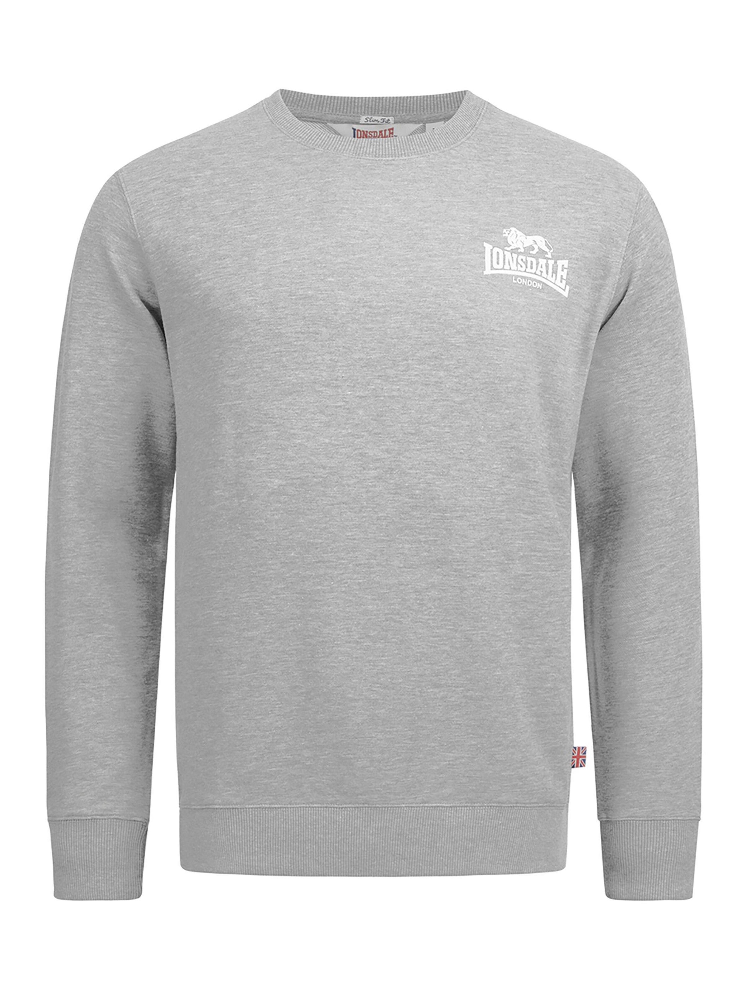 LONSDALE Sweatshirt 'Longridge' in Grey: front