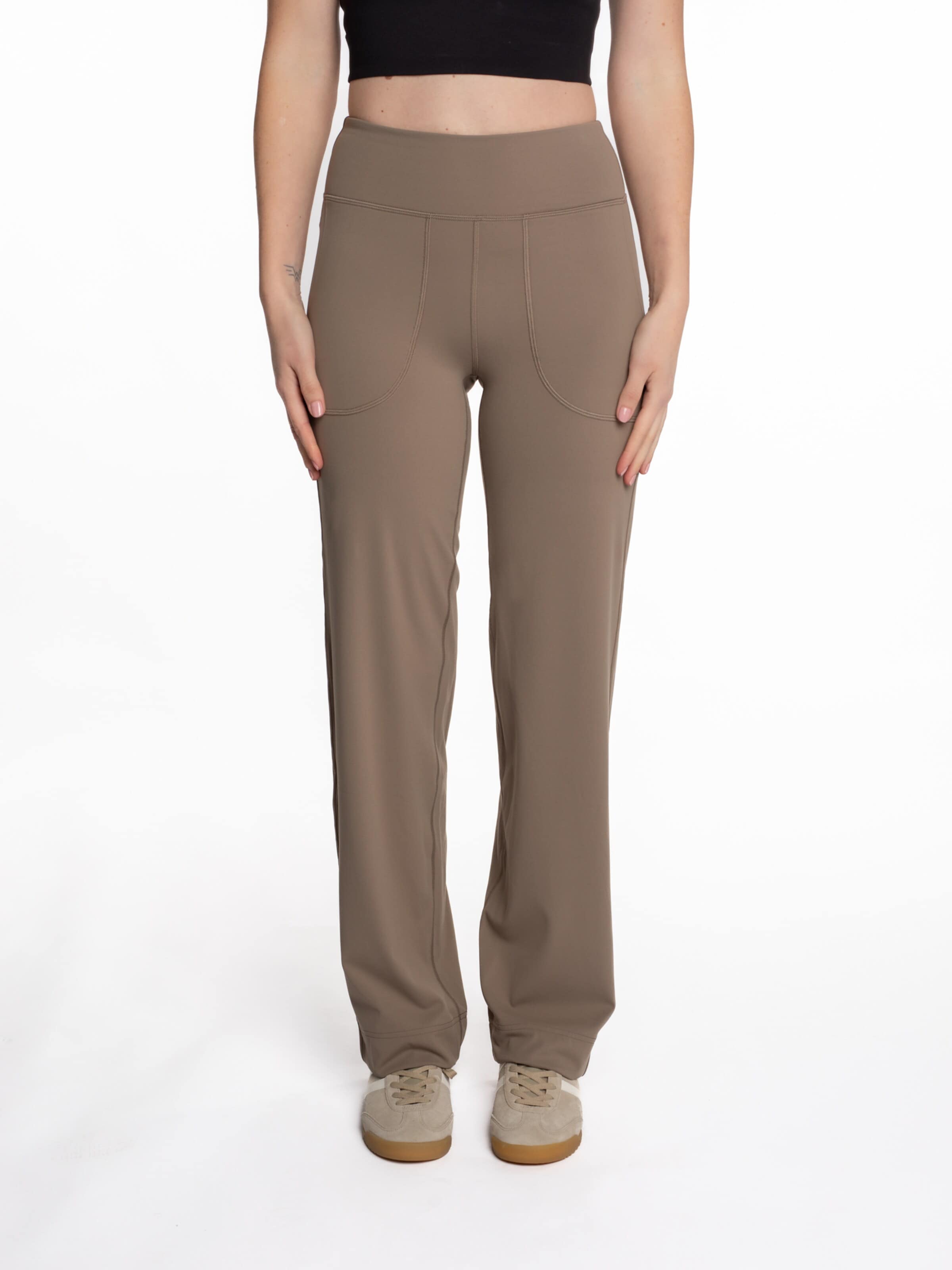 mymotus Sportbroek 'Damen Sporthose , myotus® ladies jazzpant YW101' in Beige: voorkant