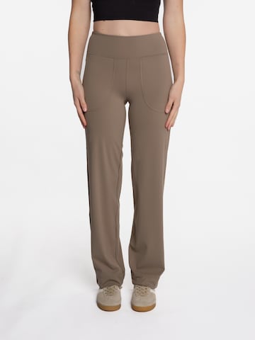 mymotus Sportbroek 'Damen Sporthose , myotus® ladies jazzpant YW101' in Beige: voorkant