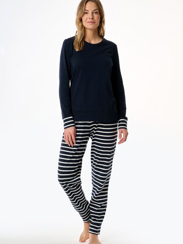 Pyjama ' Casual Essentials ' SCHIESSER en bleu : devant