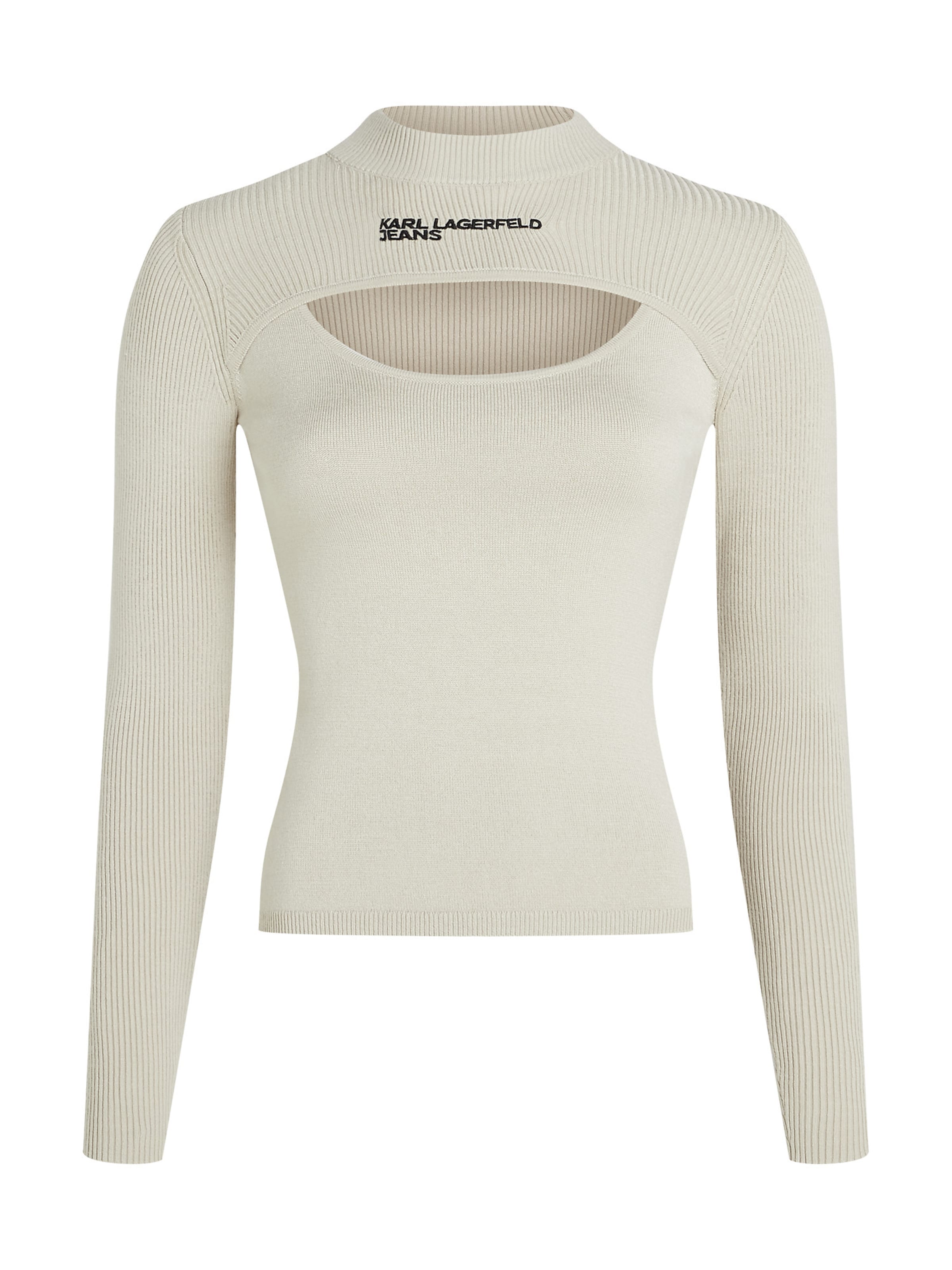 KARL LAGERFELD JEANS Sweter w kolorze biały: przód