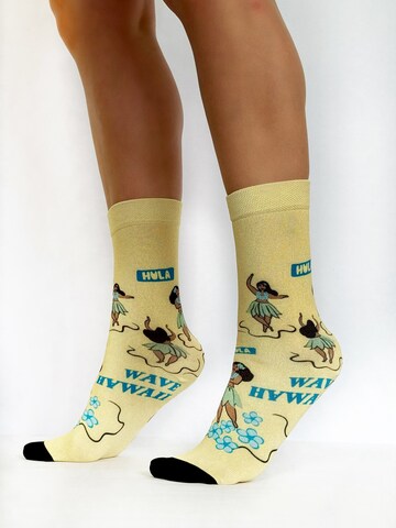 Chaussettes de sport 'Air Lite' Wave Hawaii en jaune