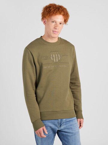 GANT Sweatshirt in Green: front