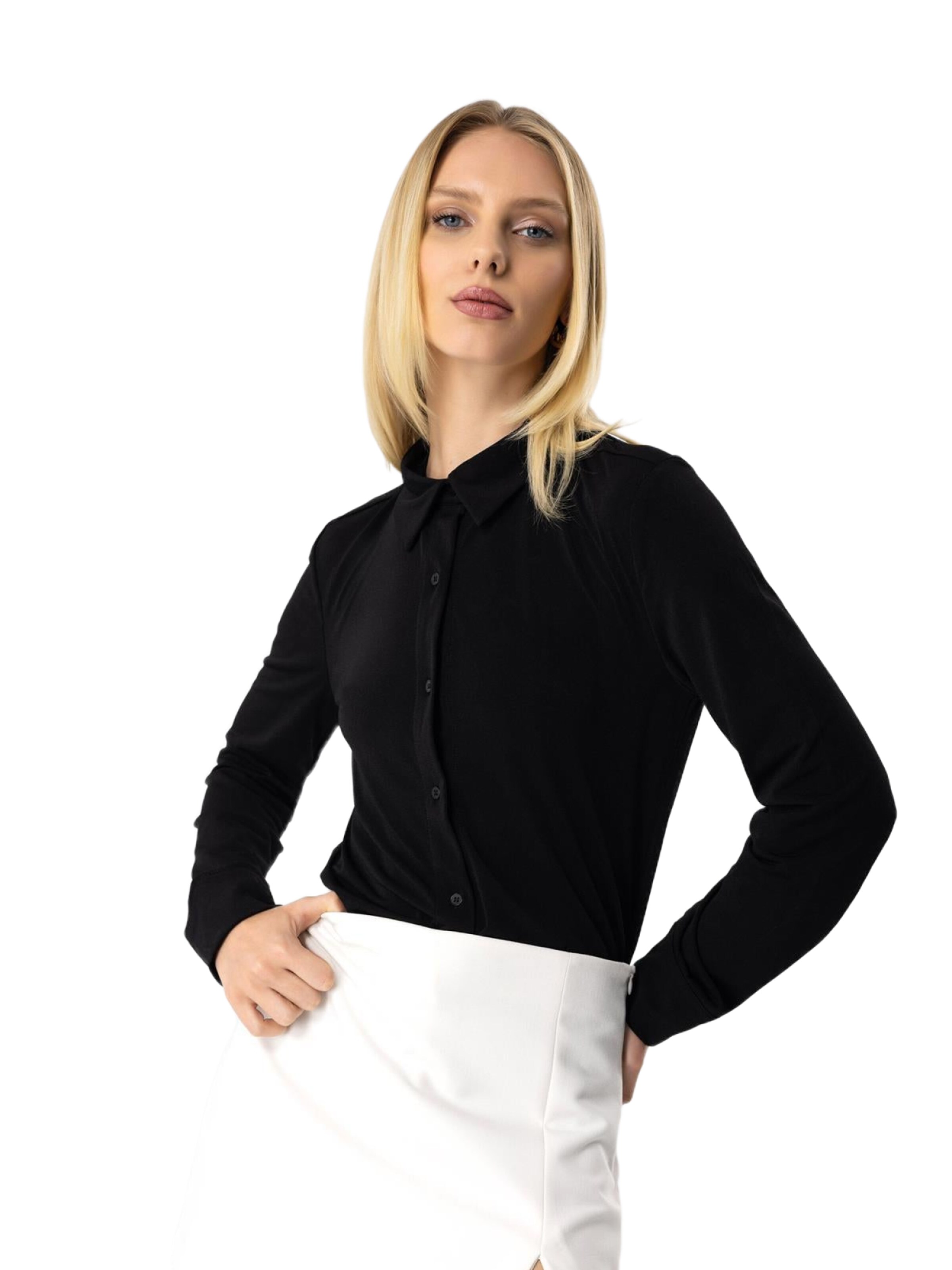 No Matter What Bluse in Schwarz: Vorderseite