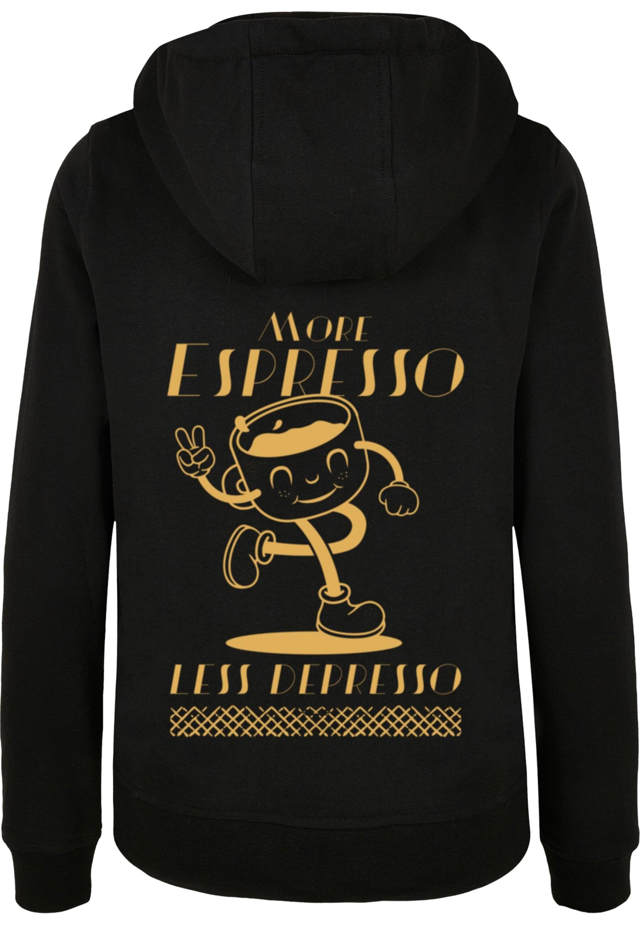 Merchcode Sweatshirt 'Espresso' in Schwarz