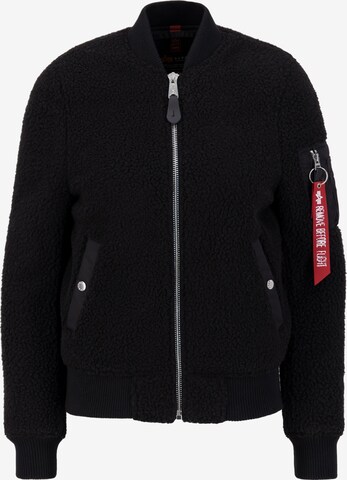 Giacca di pile di ALPHA INDUSTRIES in nero: frontale