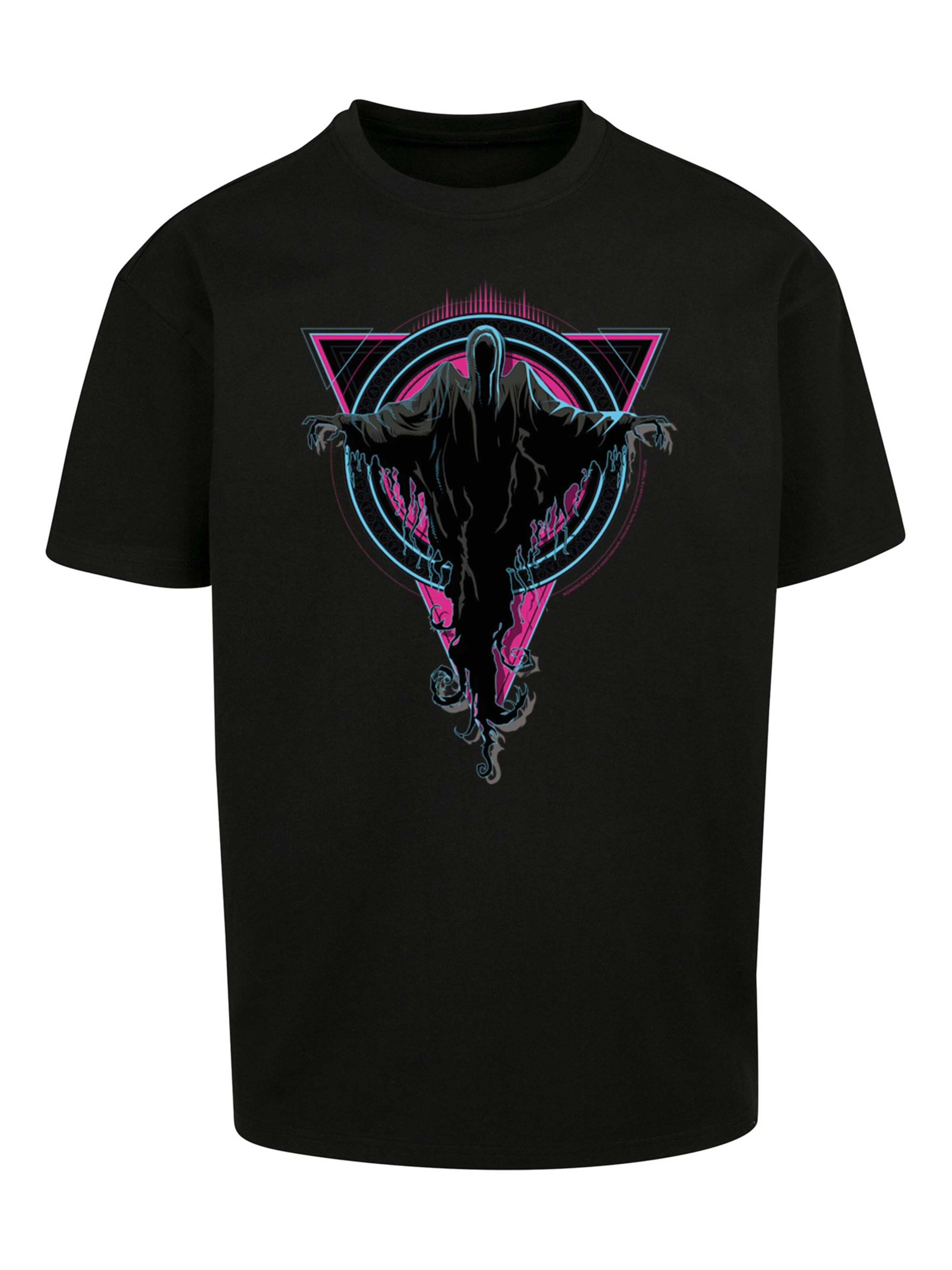 F4NT4STIC Shirt 'Harry Potter Neon Dementors' in Black: front