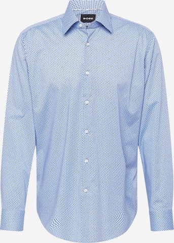 BOSS Black Regular fit Button Up Shirt 'JOE' in Blue: front