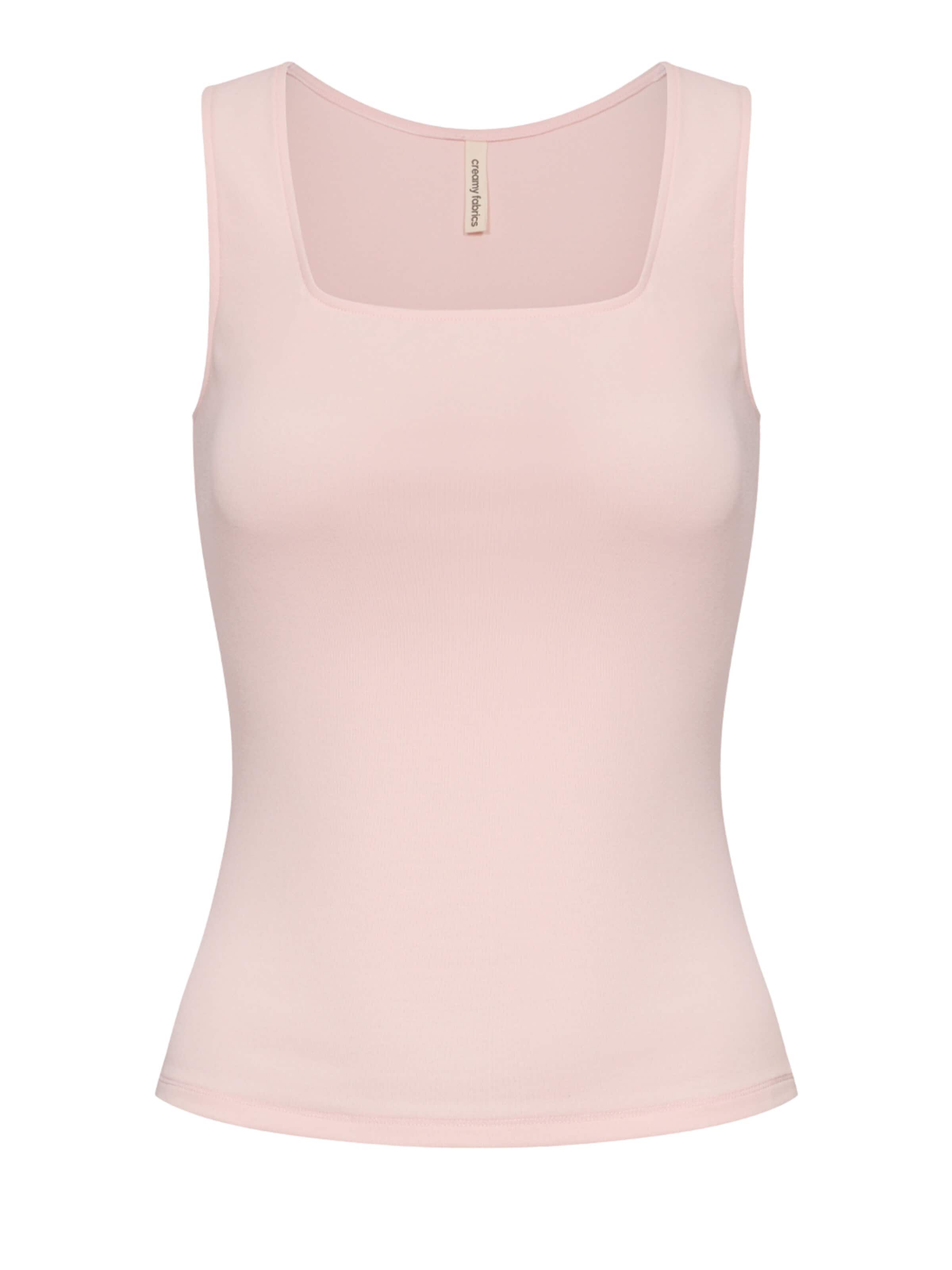 cfab (formerly creamy fabrics) Top 'Cotton Tanktop mit eckigem Ausschnitt' in XS in Pink, Item view