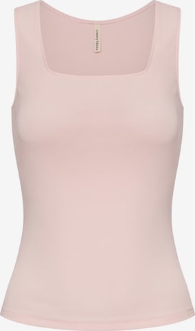 cfab (formerly creamy fabrics) Top 'Cotton Tanktop mit eckigem Ausschnitt' in Pink: front