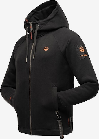 STONE HARBOUR Zip-Up Hoodie 'Finn Luca' in Black