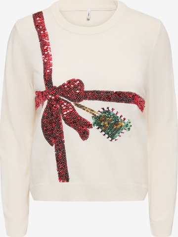 ONLY Sweater 'ONLXmas' in White: front