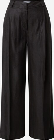 WEEKDAY - Pierna ancha Pantalón de pinzas 'Elie' en negro: frente