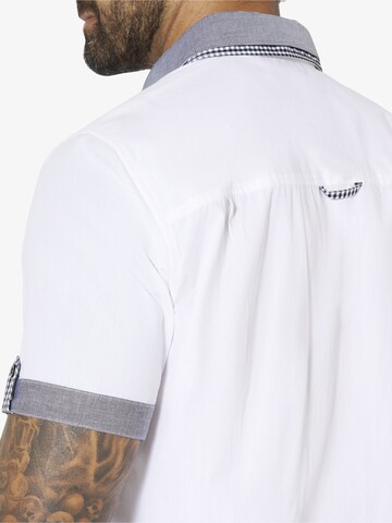 Jan Vanderstorm Comfort fit Button Up Shirt 'Nielas' in White