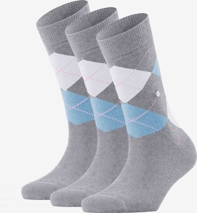 BURLINGTON Chaussettes en bleu clair / gris clair / rose / blanc, Vue avec produit