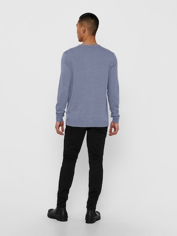 Only & Sons Regular fit Sweater 'ALEX' in Blue