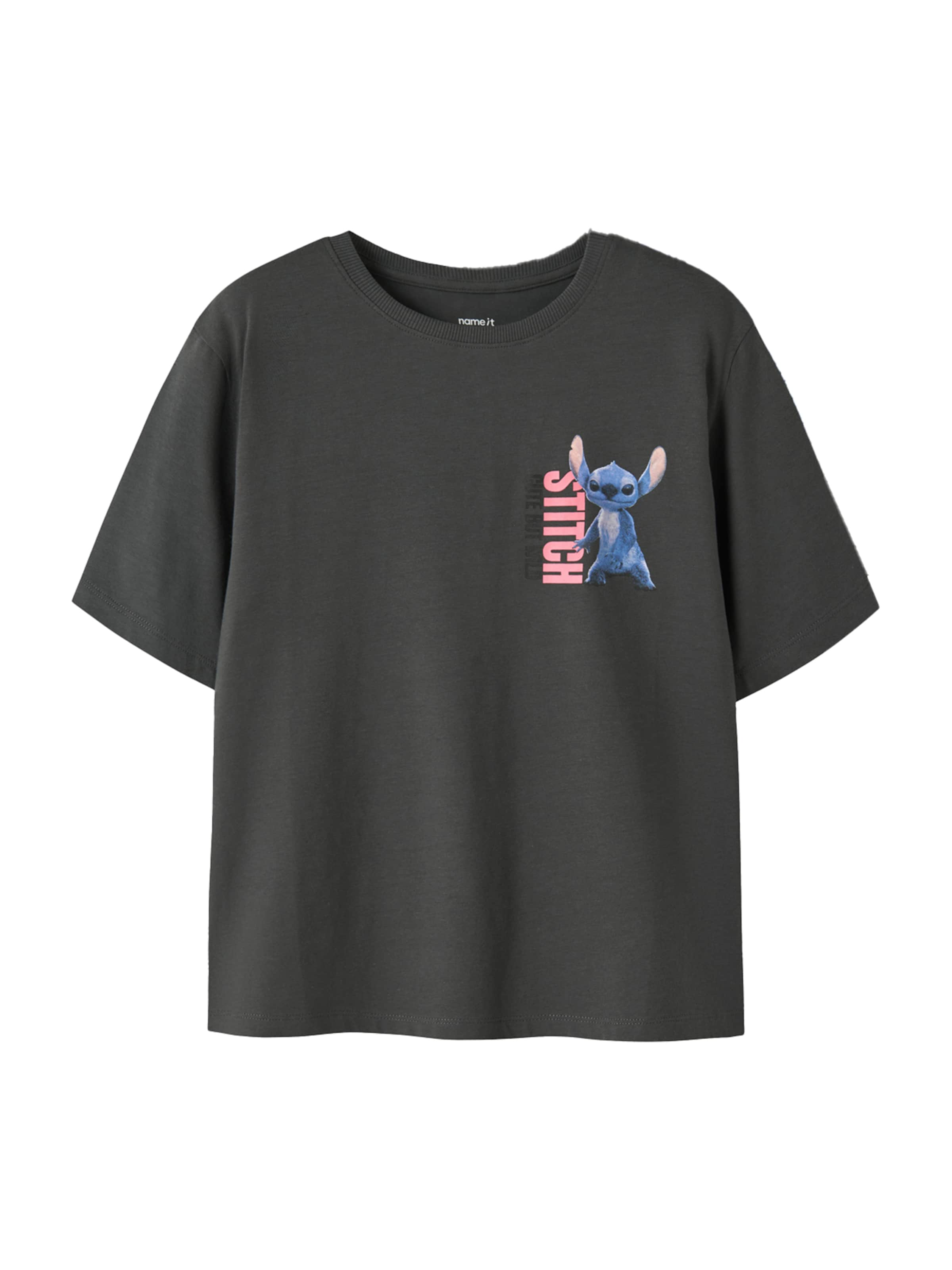NAME IT Shirt 'NKFJYNIN STITCH' in Black: front