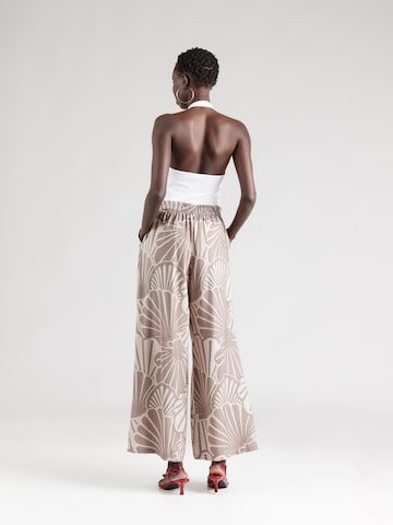 Sublevel - Pierna ancha Pantalón plisado en marrón