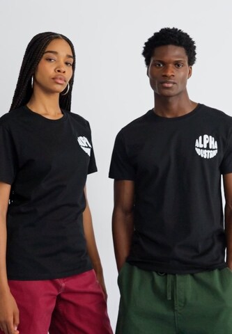 ALPHA INDUSTRIES Shirt in Zwart