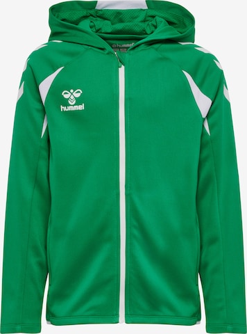 Hummel Sportief sweatvest in Groen: voorkant