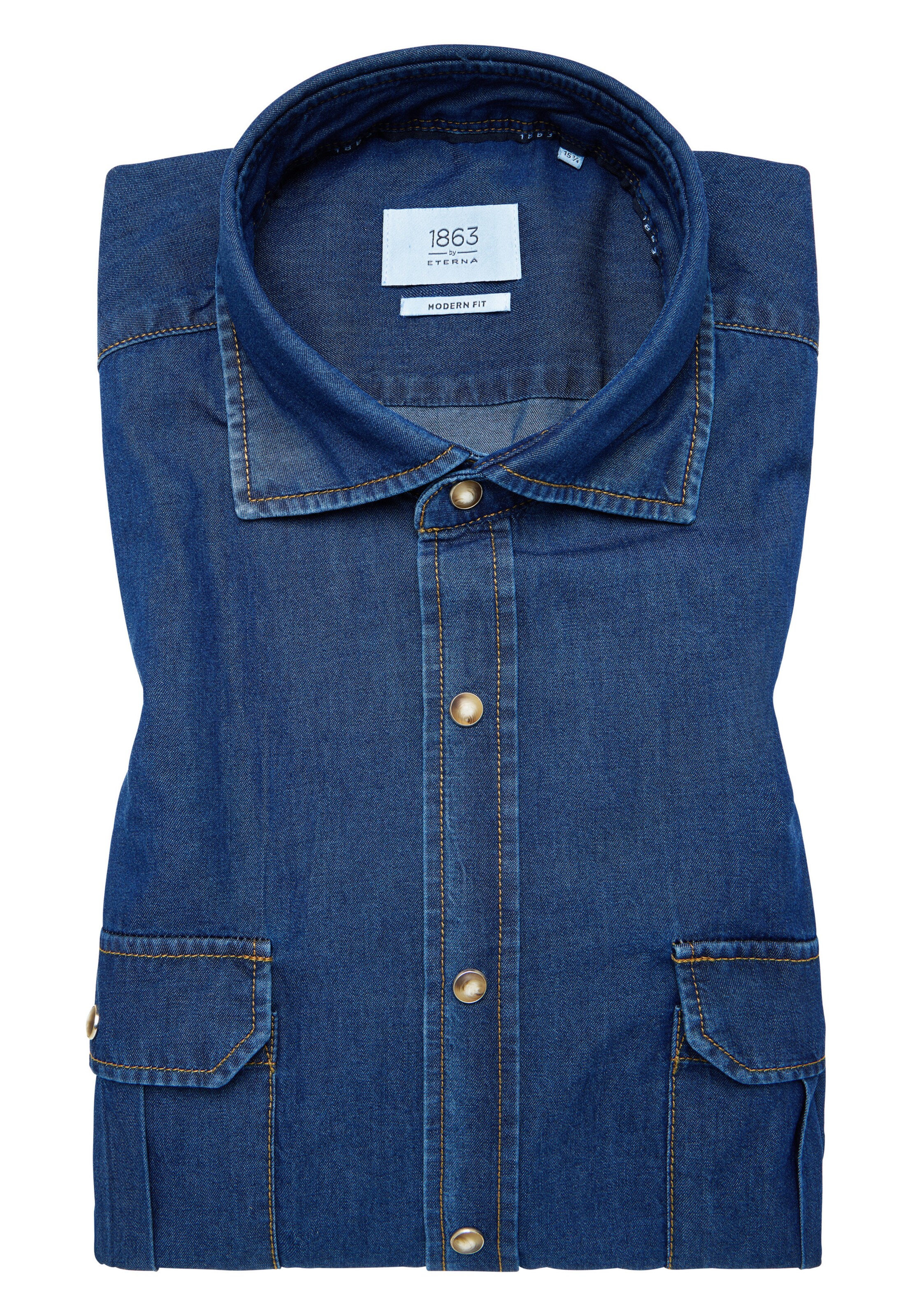 ETERNA Regular fit Zakelijk overhemd in Blauw