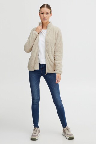 Oxmo Fleece jas in Beige