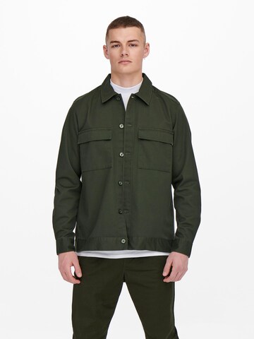 Only & Sons Between-Season Jacket 'Toby' in Green: front