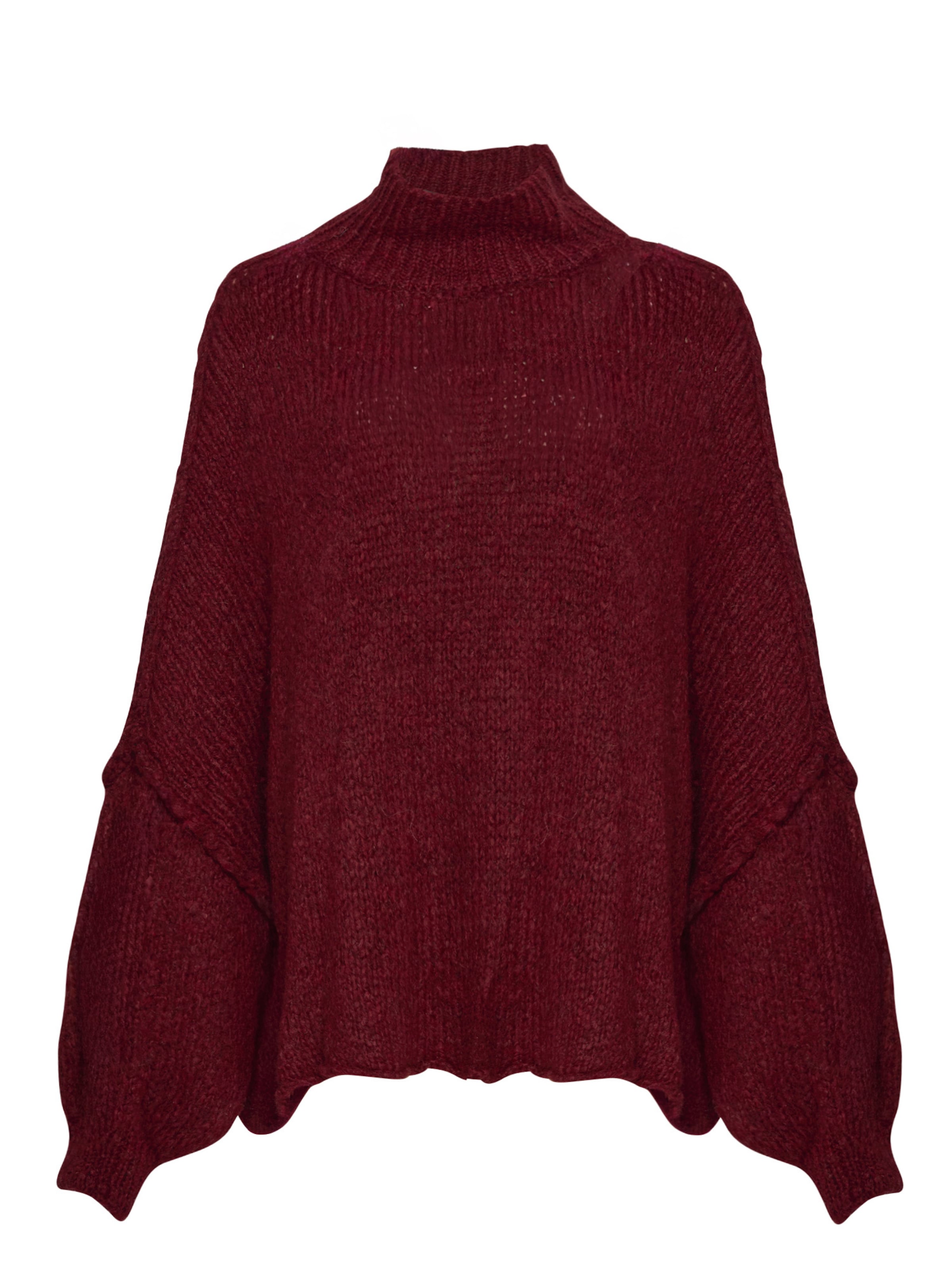 Lilavie Strickpullover ' Maraa ' in bordeaux, Produktansicht