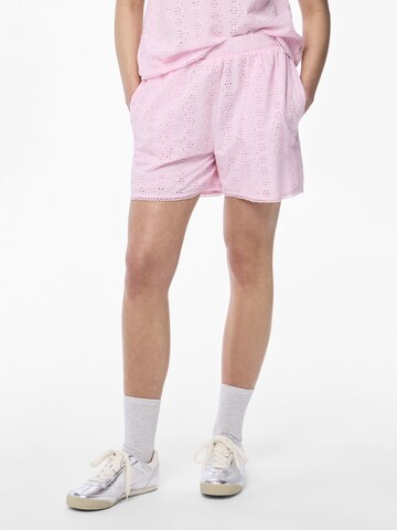 PIECES Regular Trousers 'PCKilla' in Pink: front