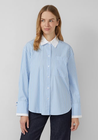 s.Oliver Blouse in Blauw: voorkant
