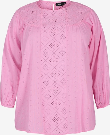 Zizzi Bluse 'MARA' in Pink: predná strana