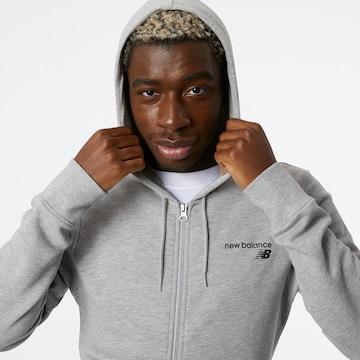 new balance Zip-Up Hoodie in Grey