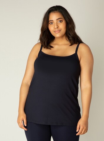BASE LEVEL CURVY Top 'Alexa' in Blue: front