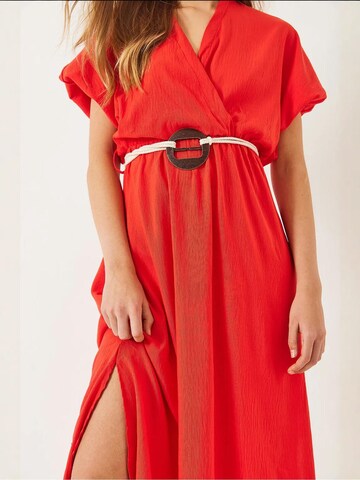 Bianco Lucci Jurk in Rood