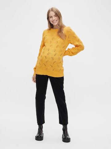 MAMALICIOUS Sweater 'Dora' in Yellow