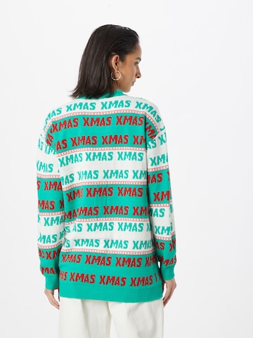 VILA Knit Cardigan 'CHRISTMAS ' in Green