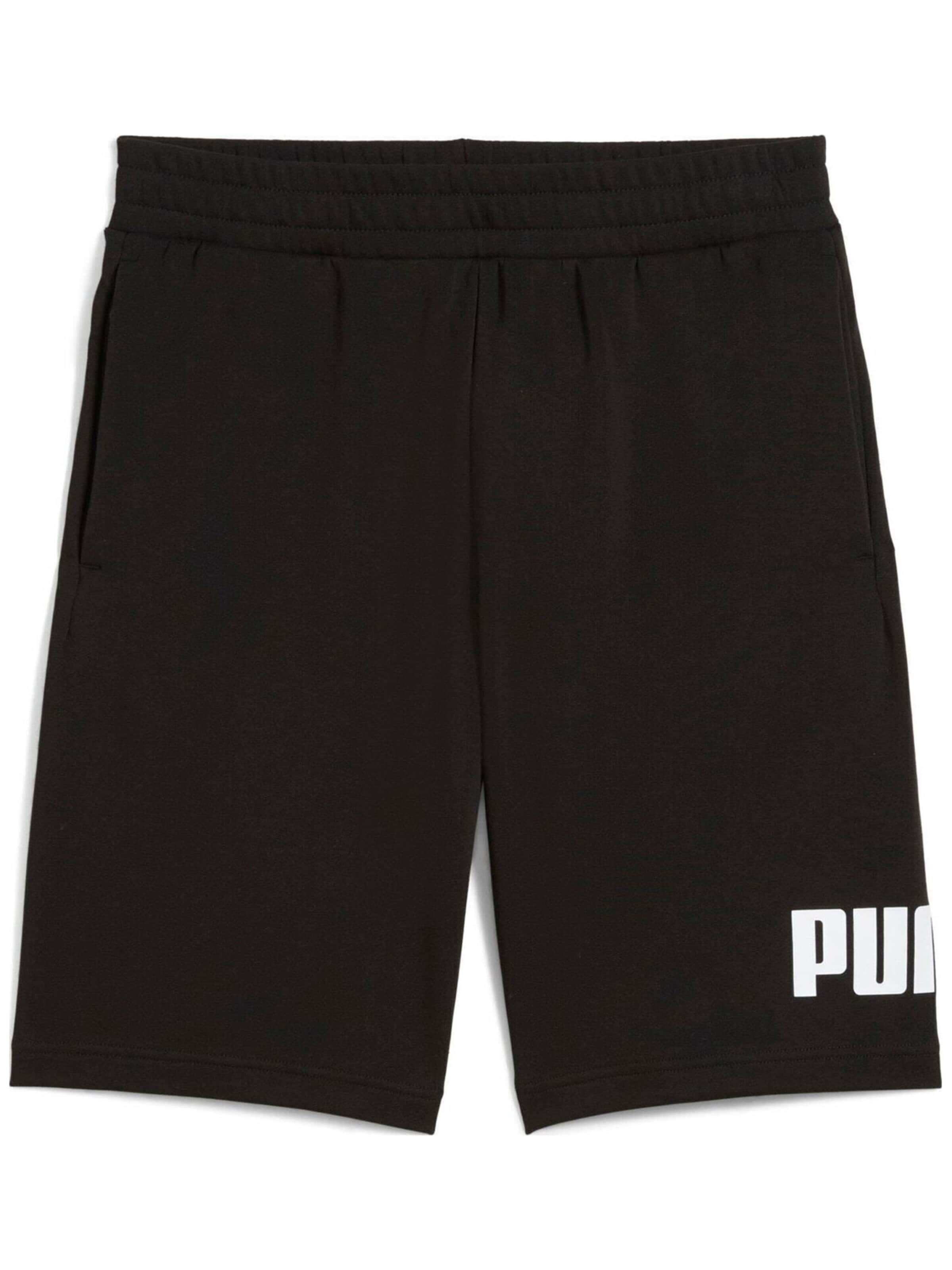 PUMA - regular Pantalón deportivo 'Puma Ess Big No. 1 Logo Shorts 10' en negro