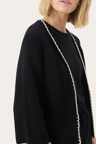 Cardigan 'Tritte' Part Two en noir