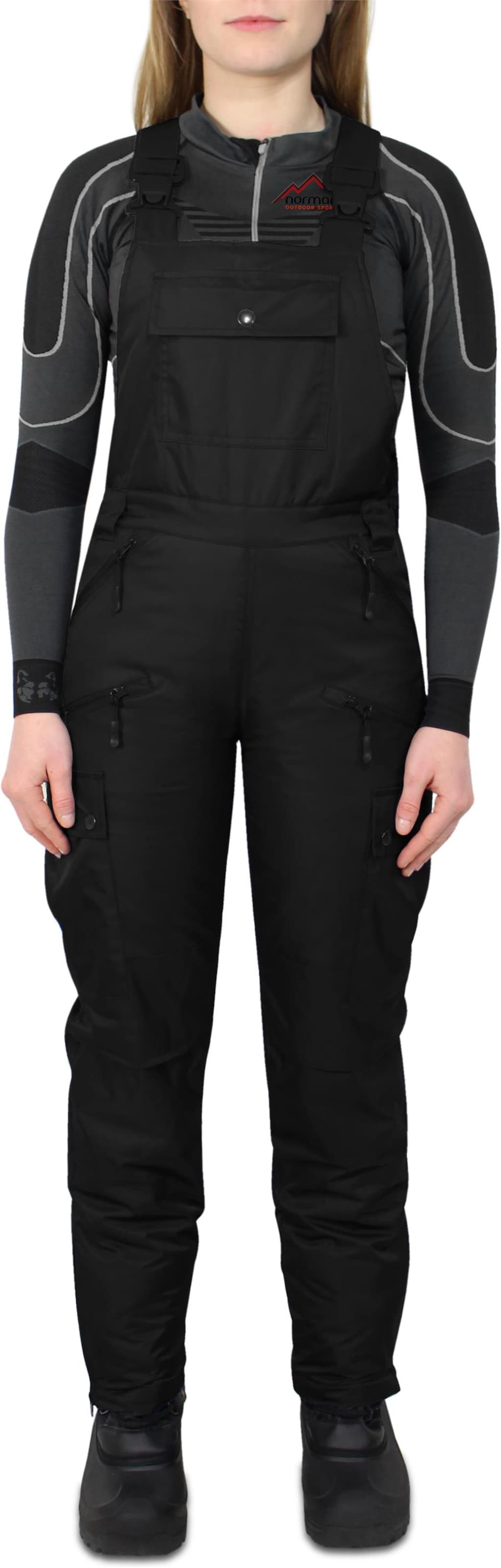 Regular Pantalon outdoor normani en noir
