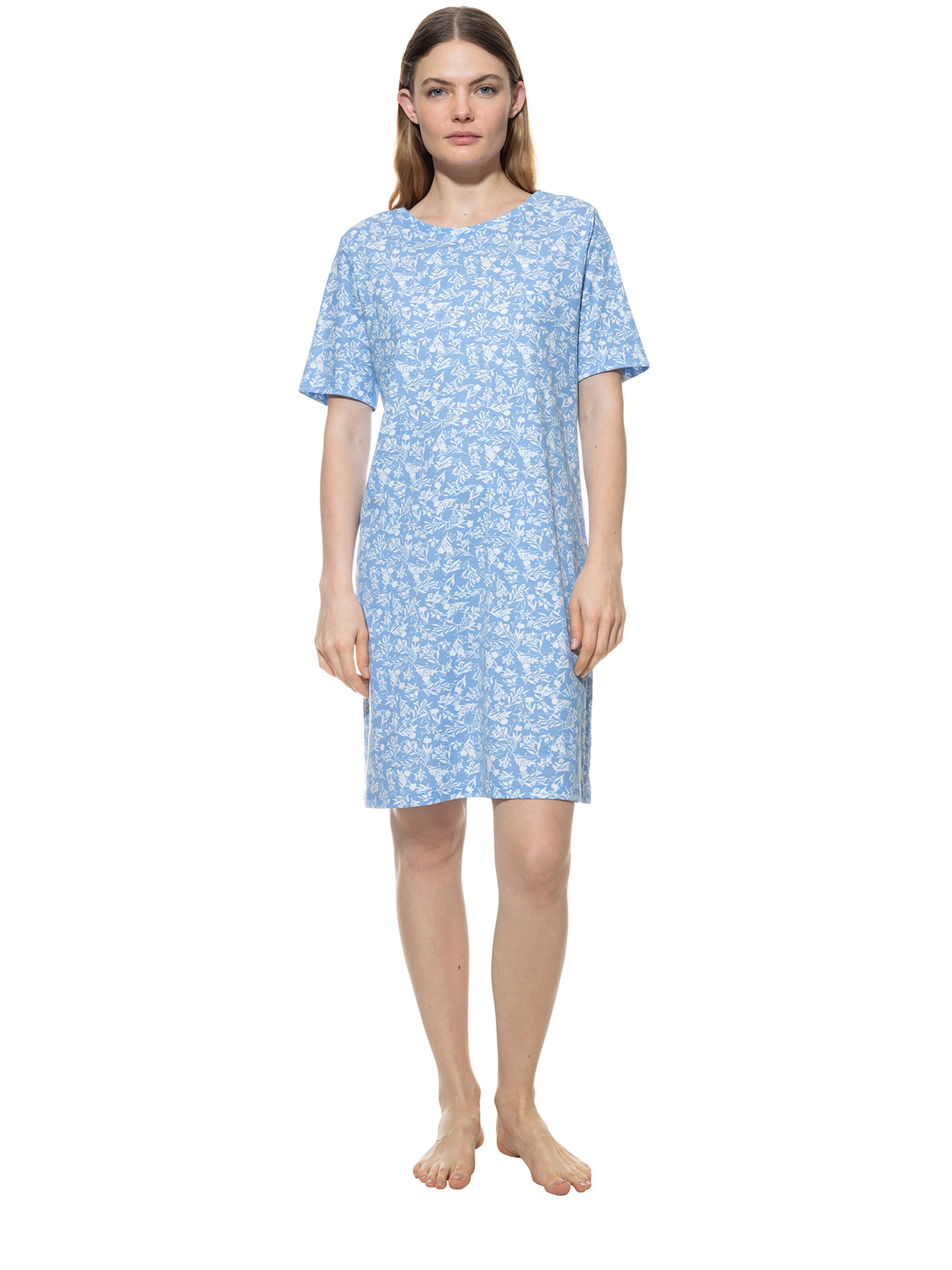 Mey Nightgown 'Flower Meadow' in Blue: front