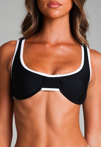 Moda Minx Triangle Bikini top in Black