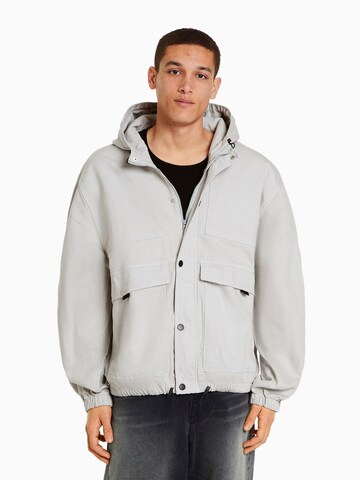 Bershka Between-Season Jacket in Grey: front