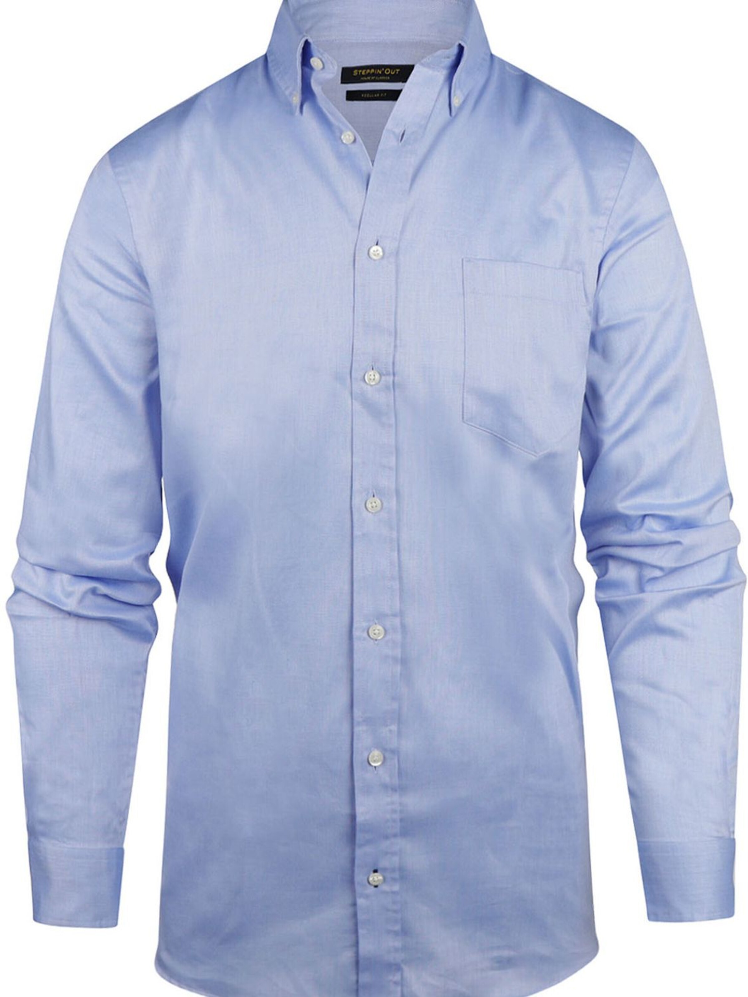 Coupe regular Chemise Steppin' out en bleu : devant