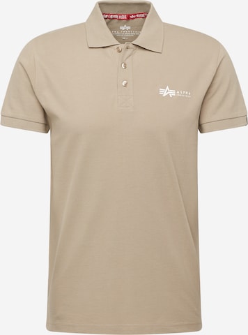 ALPHA INDUSTRIES Poloshirt in Beige: predná strana