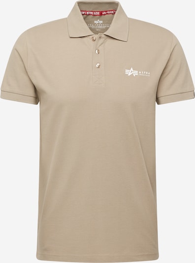 Marškinėliai iš ALPHA INDUSTRIES, spalva – smėlio spalva / balta, Prekių apžvalga