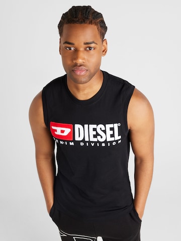 DIESEL - Camiseta 'T-Isco-Div' en negro: frente