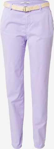 Coupe slim Pantalon chino ESPRIT en violet : devant