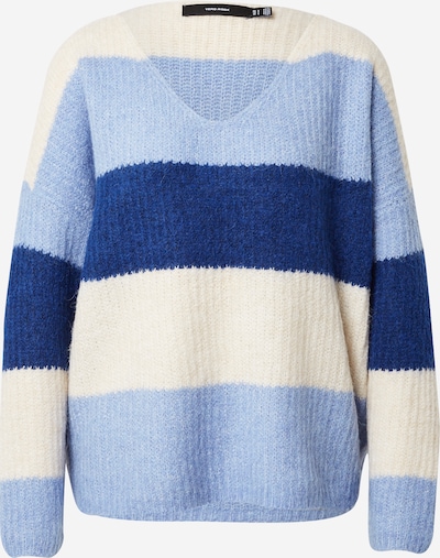 VERO MODA Sweter 'Julie' w kolorze jasnoniebieski / ciemny niebieski / naturalna bielm, Podgląd produktu