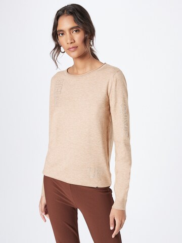 Key Largo Trui 'Never' in Beige: voorkant