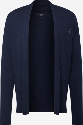 AllSaints Knit cardigan in Blue: front